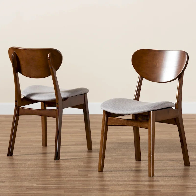 Ensemble de 2 chaises de salle à manger style milieu de siècle