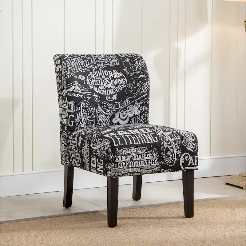 Série de chaises de loisir sans accoudoirs, tapissées en tissu doux