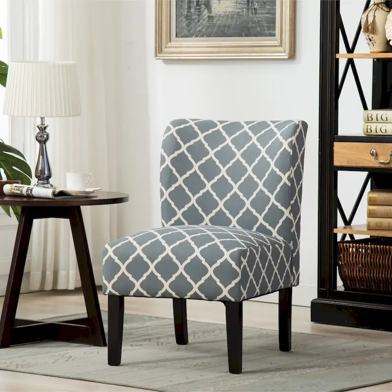 Série de chaises de loisir sans accoudoirs, tapissées en tissu doux