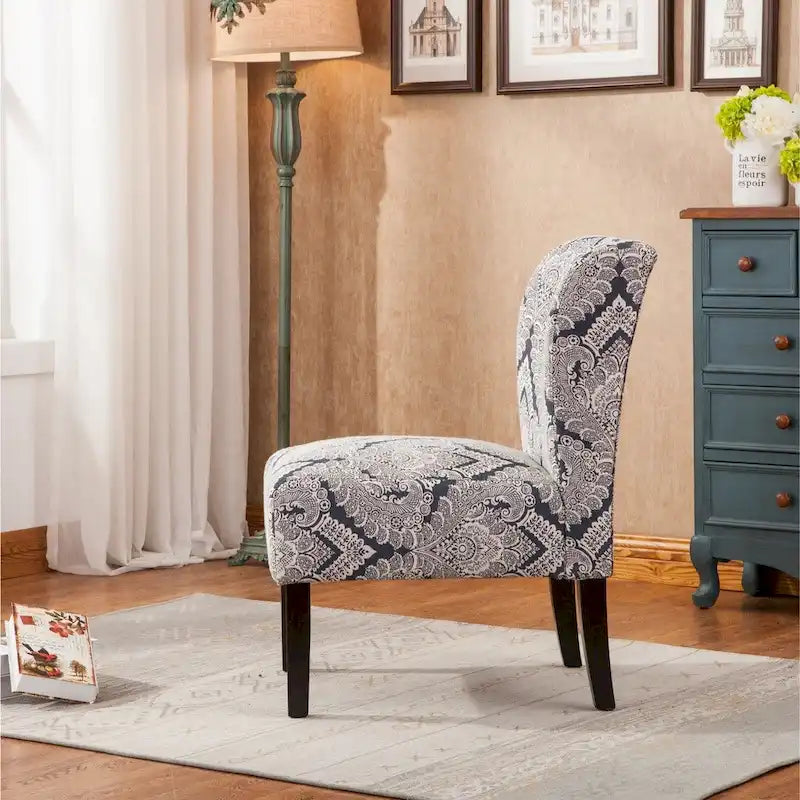 Série de chaises de loisir sans accoudoirs, tapissées en tissu doux