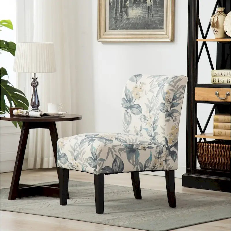 Série de chaises de loisir sans accoudoirs, tapissées en tissu doux