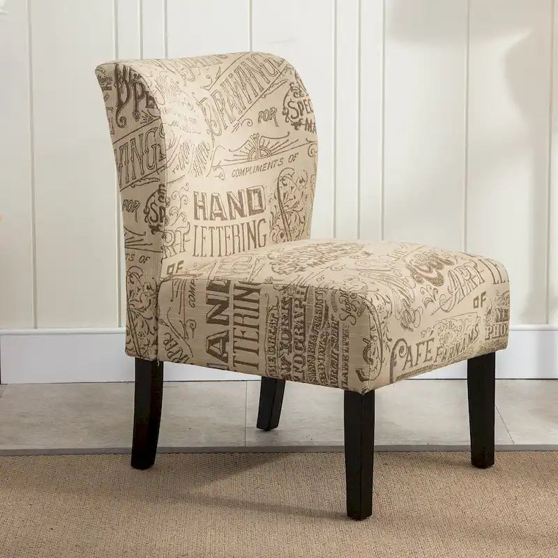 Série de chaises de loisir sans accoudoirs, tapissées en tissu doux