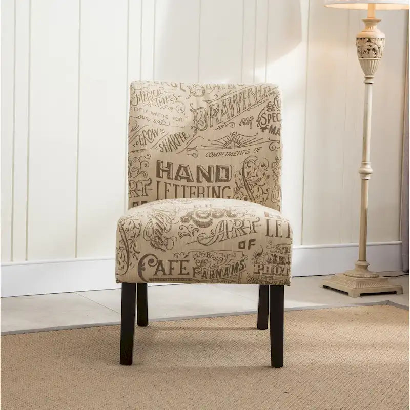 Série de chaises de loisir sans accoudoirs, tapissées en tissu doux