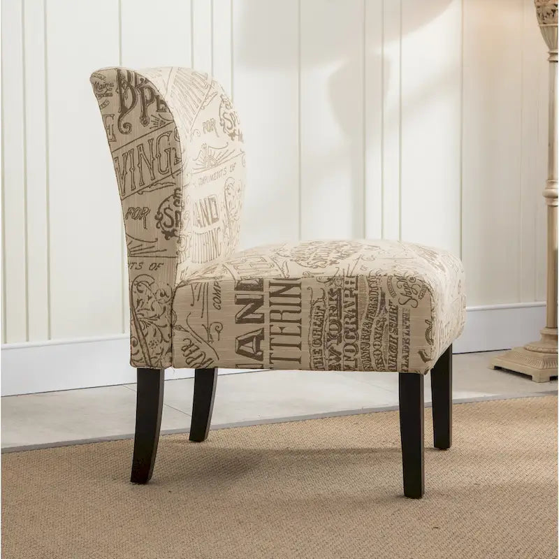 Série de chaises de loisir sans accoudoirs, tapissées en tissu doux