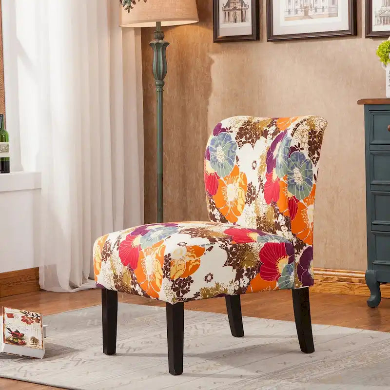 Série de chaises de loisir sans accoudoirs, tapissées en tissu doux