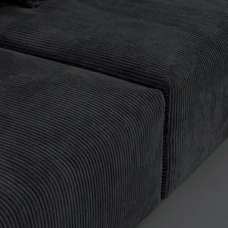 Canapé d'angle moderne en forme de L avec 5 oreillers et une méridienne, housses de coussin amovibles