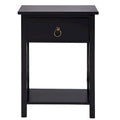 Table d'appoint en bois peu encombrante avec tiroir de rangement et compartiment spacieux