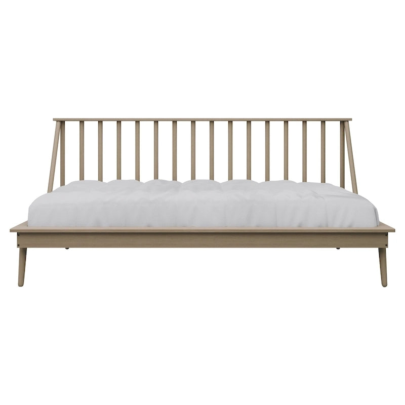Lit de repos double en bois vintage