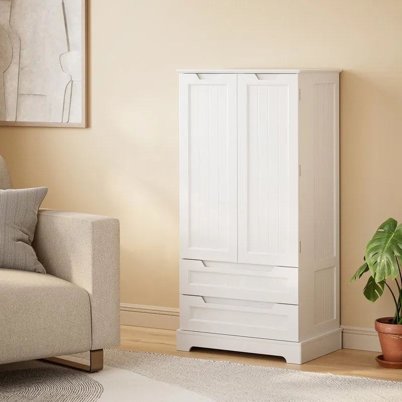 Meuble de rangement de cuisine, armoire de rangement de salle de bain autoportante avec 2 portes et tiroirs