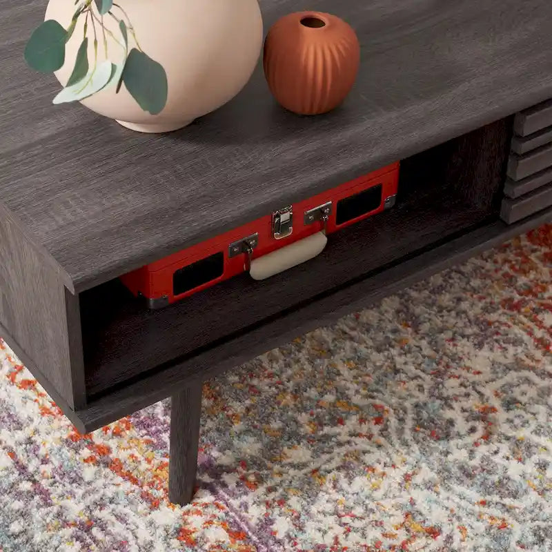 Table basse en noyer Mid-Century Modern à plateau simple — 46" L x 23" P x 16" H