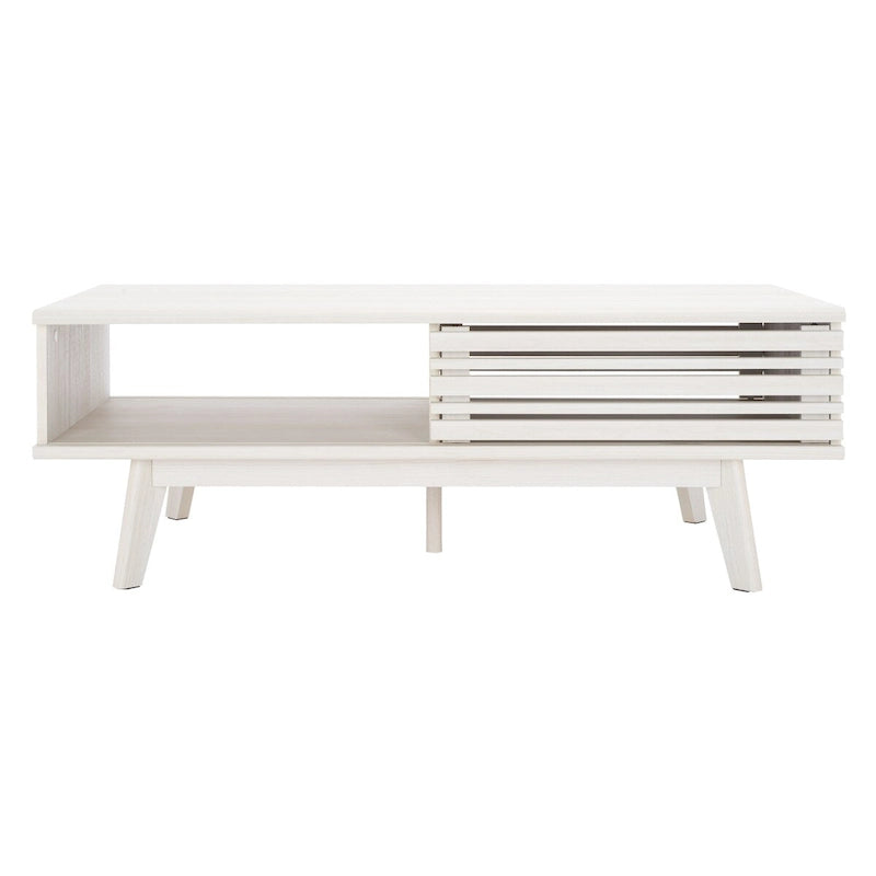 Table basse en noyer Mid-Century Modern à plateau simple — 46" L x 23" P x 16" H