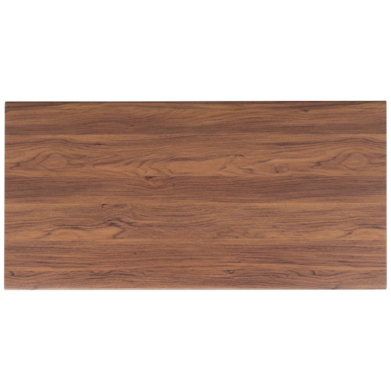 Table basse en noyer Mid-Century Modern à plateau simple — 46" L x 23" P x 16" H