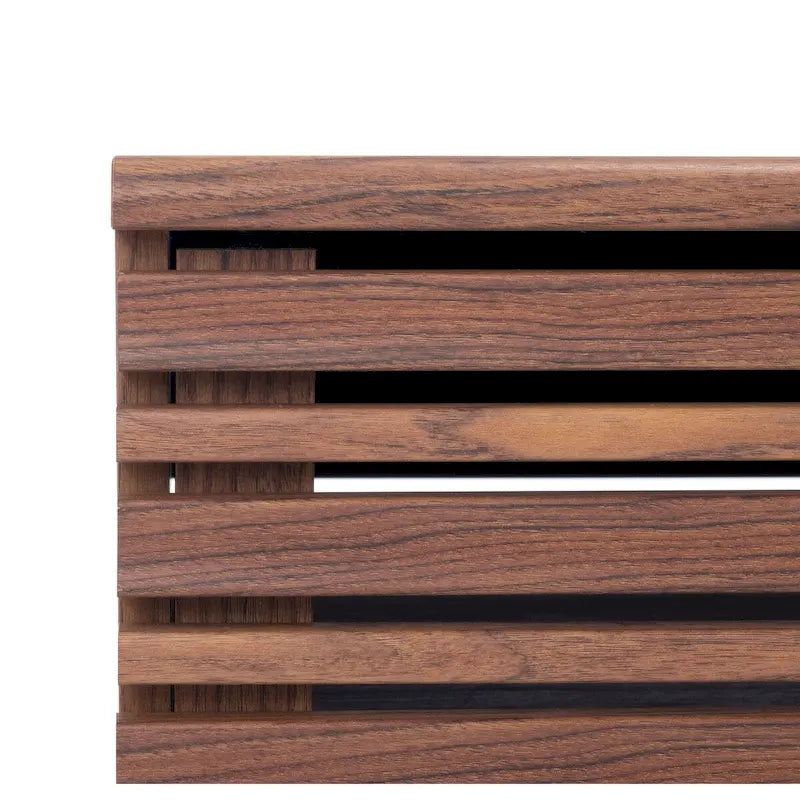 Table basse en noyer Mid-Century Modern à plateau simple — 46" L x 23" P x 16" H