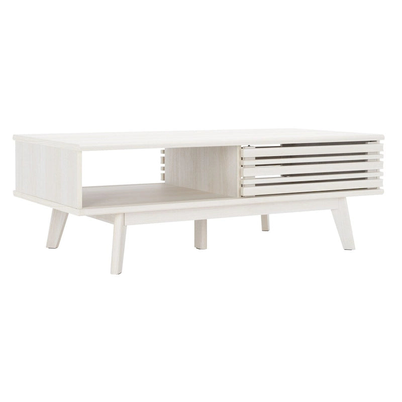Table basse en noyer Mid-Century Modern à plateau simple — 46" L x 23" P x 16" H