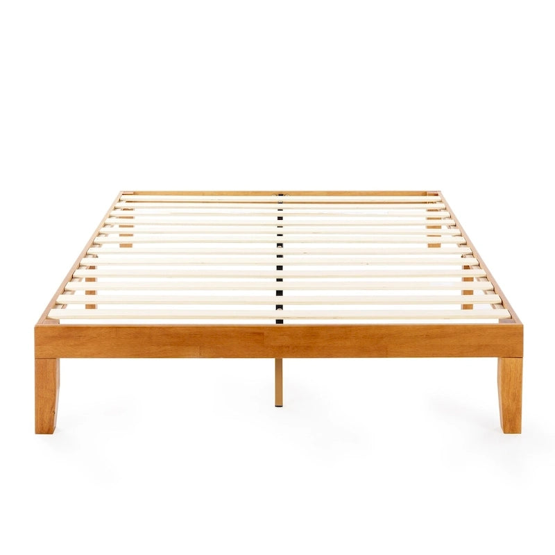 Cadre de lit plateforme classique en bois massif
