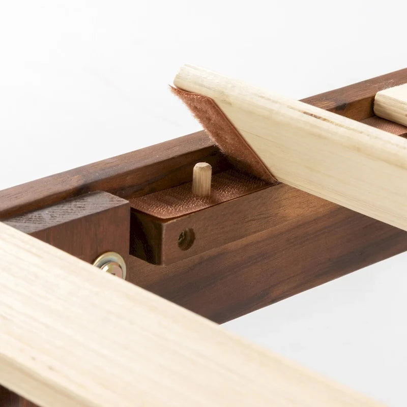 Cadre de lit plateforme classique en bois massif