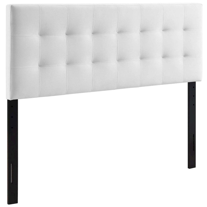 Tête de lit capitonnée en velours Biscuit Queen size