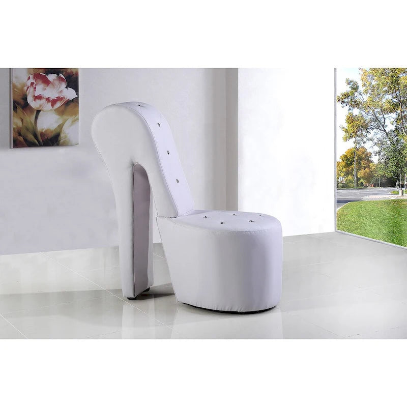 Chaise longue tapissée en forme de talon haut