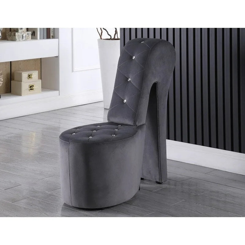 Chaise longue tapissée en forme de talon haut