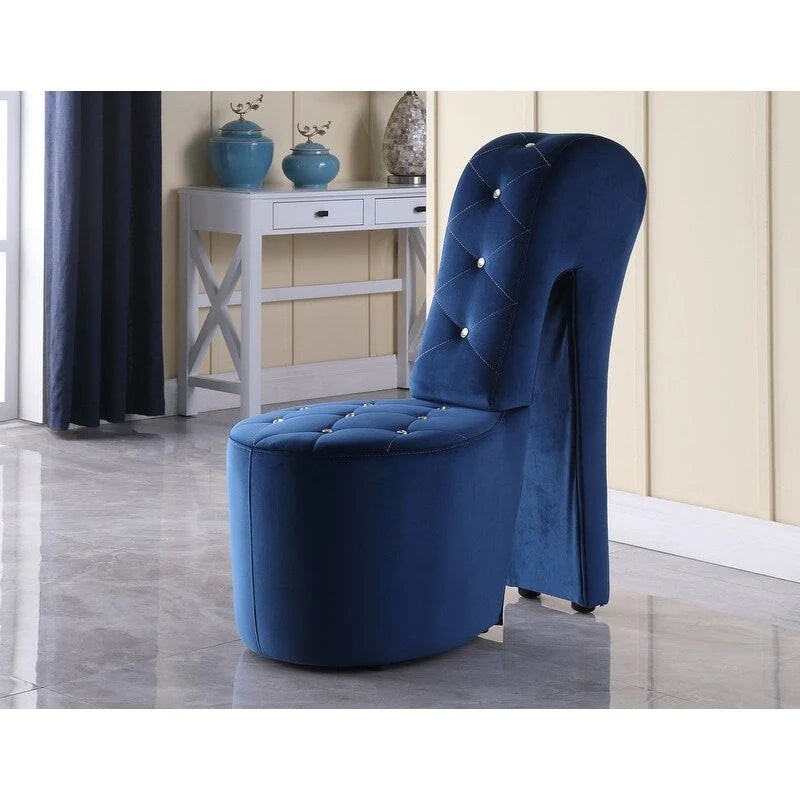Chaise longue tapissée en forme de talon haut
