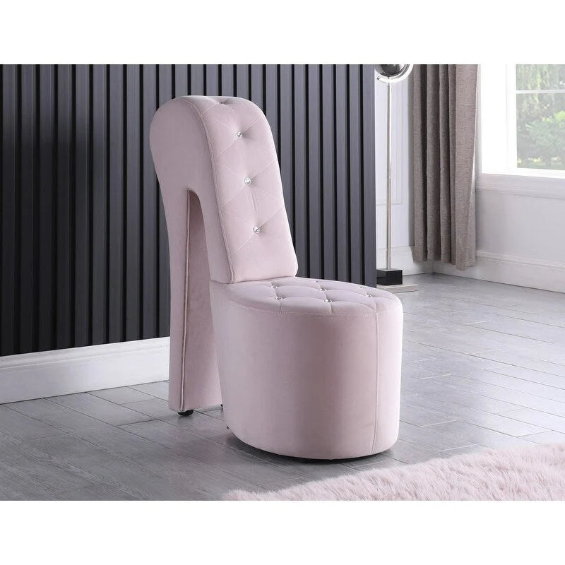 Chaise longue tapissée en forme de talon haut