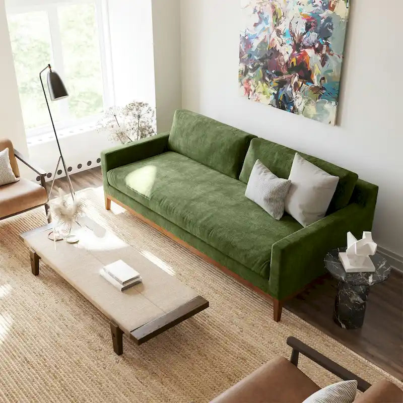 Canapé Modèle 90 – Velours vert vieilli