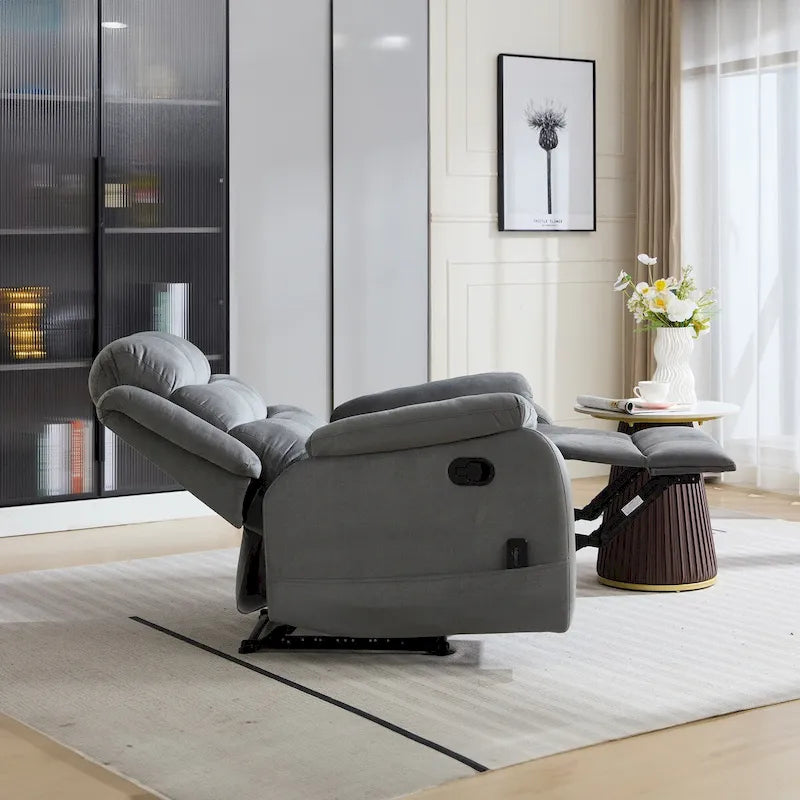Fauteuil inclinable manuel rembourré moelleux de transition