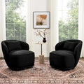 Fauteuil pivotant d'appoint en bouclé Sherpa de 33 po de largeur (lot de 2)
