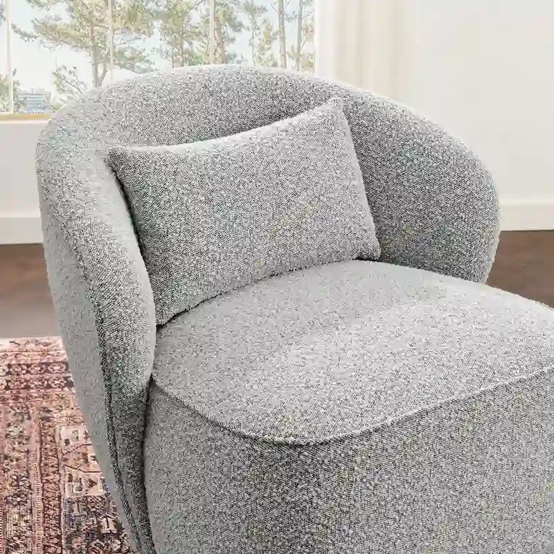 Fauteuil pivotant d'appoint en bouclé Sherpa de 33 po de largeur (lot de 2)