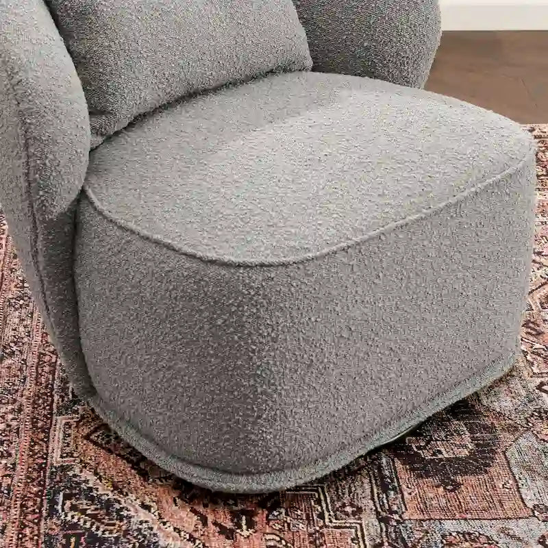 Fauteuil pivotant d'appoint en bouclé Sherpa de 33 po de largeur (lot de 2)