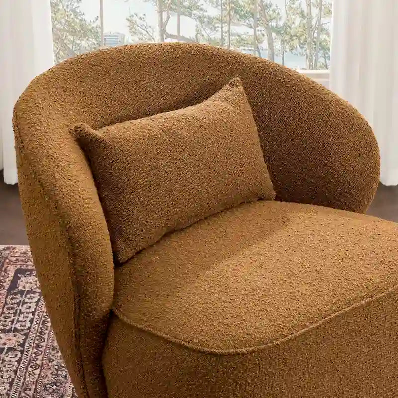 Fauteuil pivotant d'appoint en bouclé Sherpa de 33 po de largeur (lot de 2)