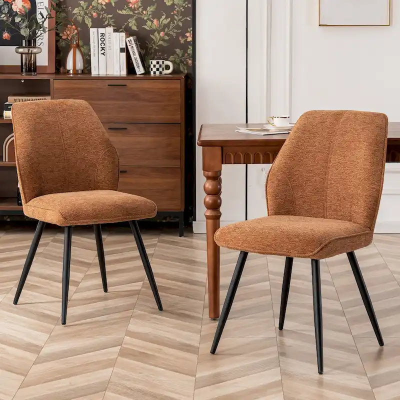 Chaise de salle à manger en tissu sans accoudoirs