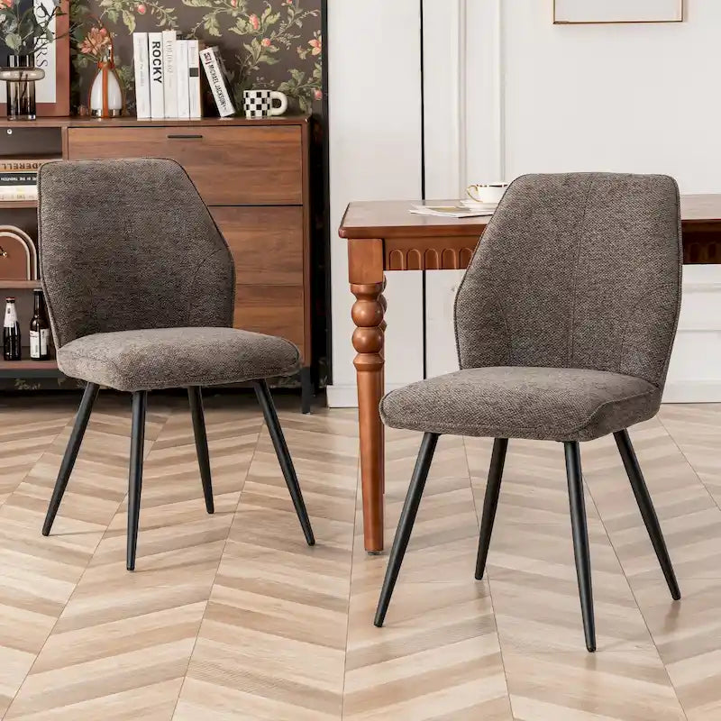 Chaise de salle à manger en tissu sans accoudoirs