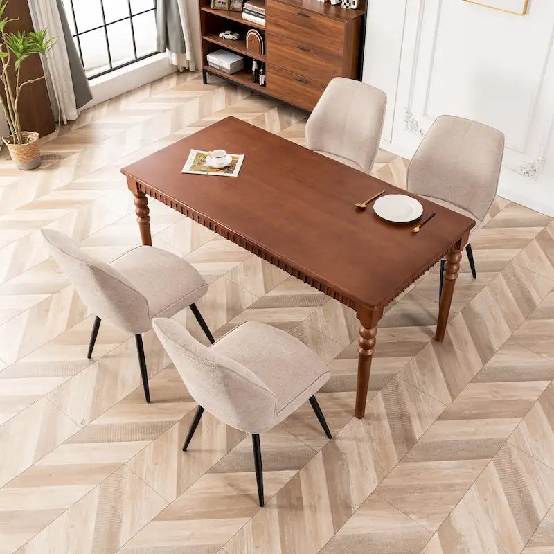 Chaise de salle à manger en tissu sans accoudoirs