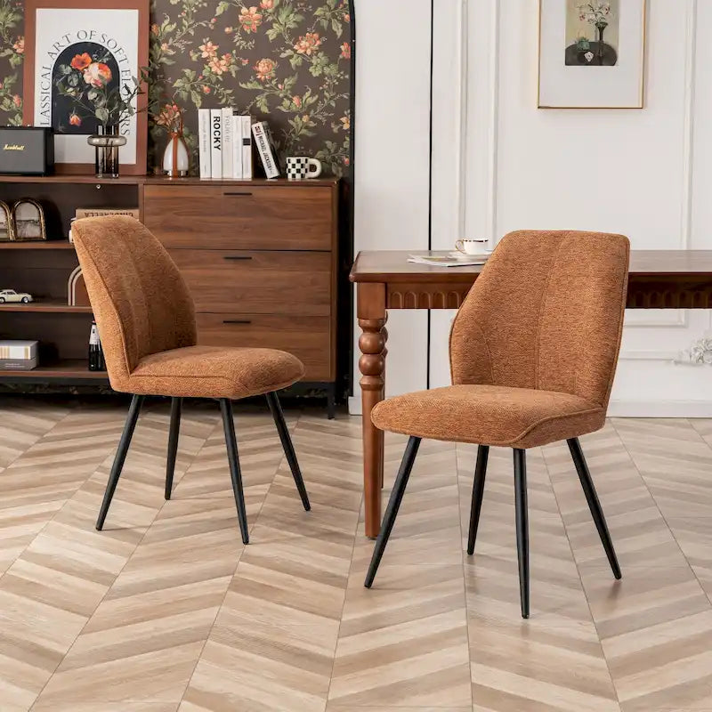 Chaise de salle à manger en tissu sans accoudoirs