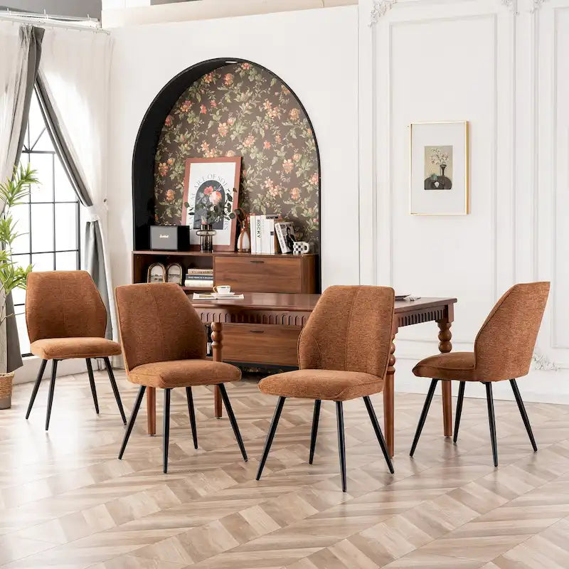 Chaise de salle à manger en tissu sans accoudoirs