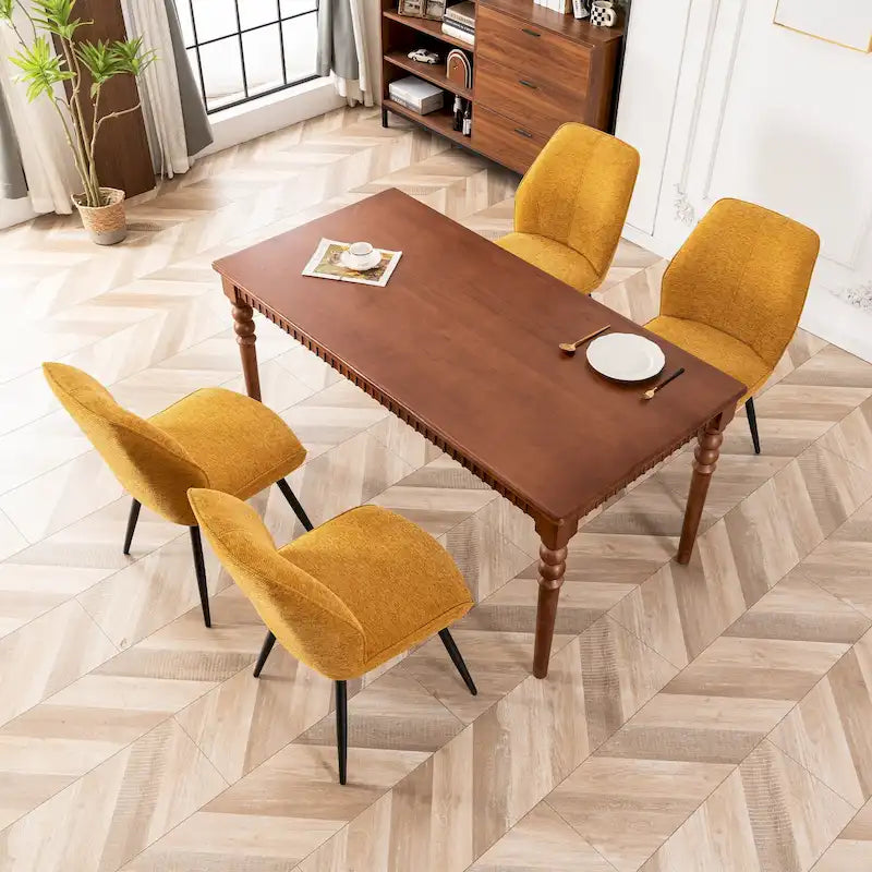 Chaise de salle à manger en tissu sans accoudoirs
