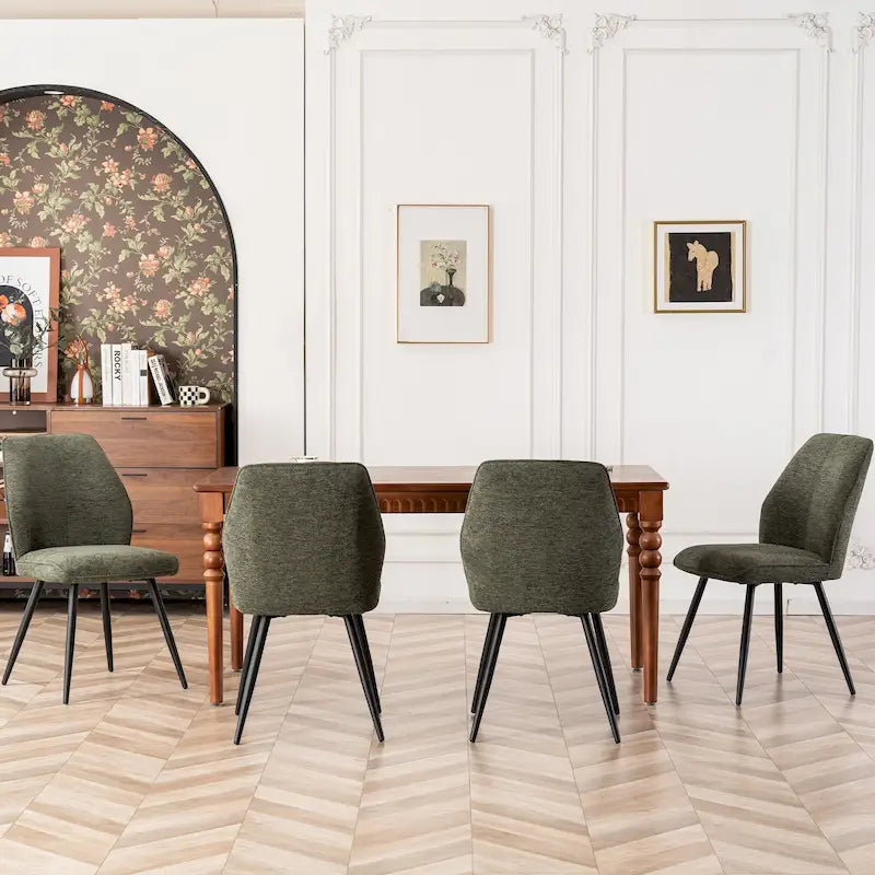 Chaise de salle à manger en tissu sans accoudoirs