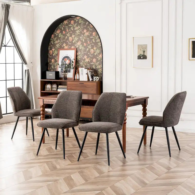 Chaise de salle à manger en tissu sans accoudoirs
