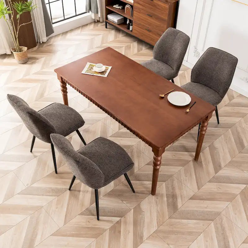 Chaise de salle à manger en tissu sans accoudoirs