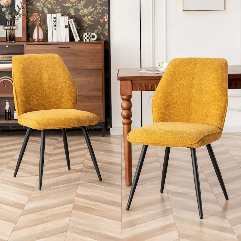 Chaise de salle à manger en tissu sans accoudoirs