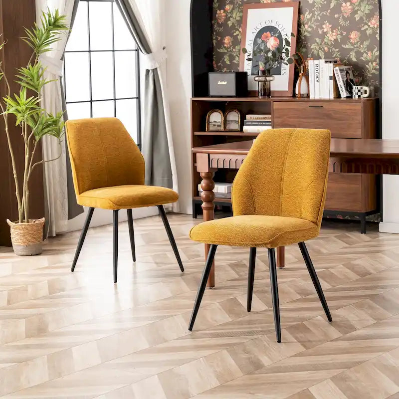 Chaise de salle à manger en tissu sans accoudoirs