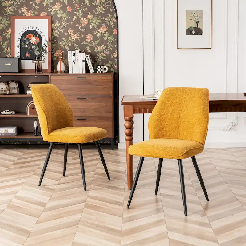 Chaise de salle à manger en tissu sans accoudoirs