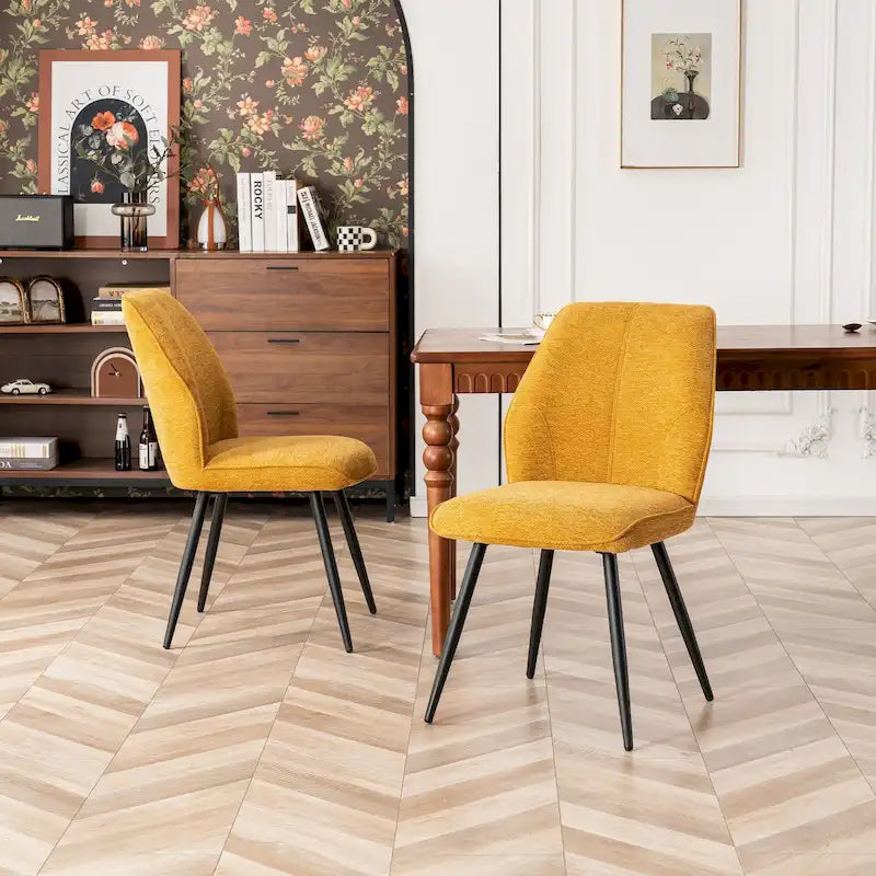 Chaise de salle à manger en tissu sans accoudoirs