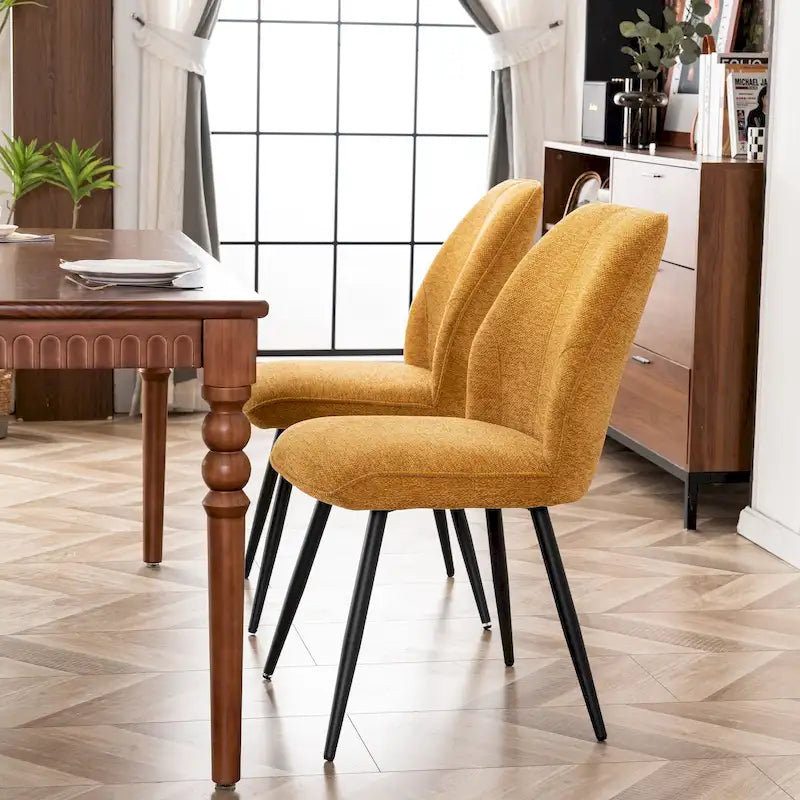 Chaise de salle à manger en tissu sans accoudoirs