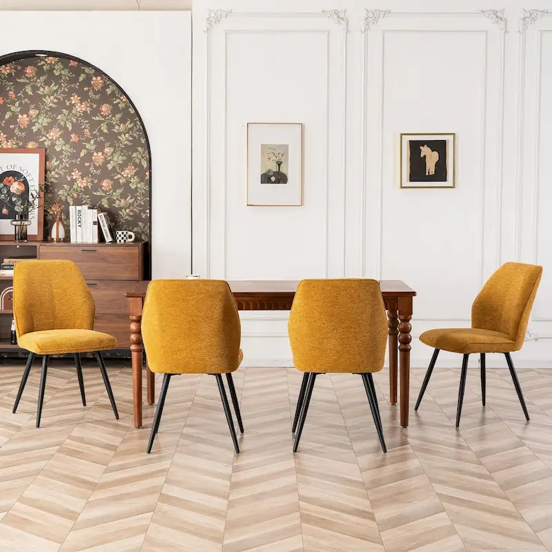 Chaise de salle à manger en tissu sans accoudoirs