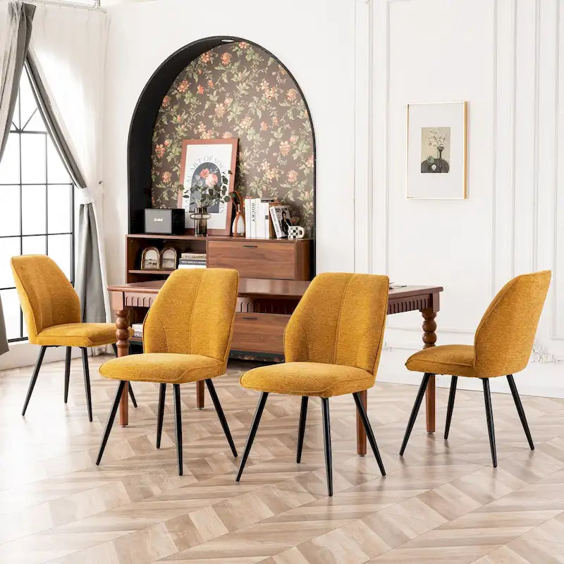 Chaise de salle à manger en tissu sans accoudoirs