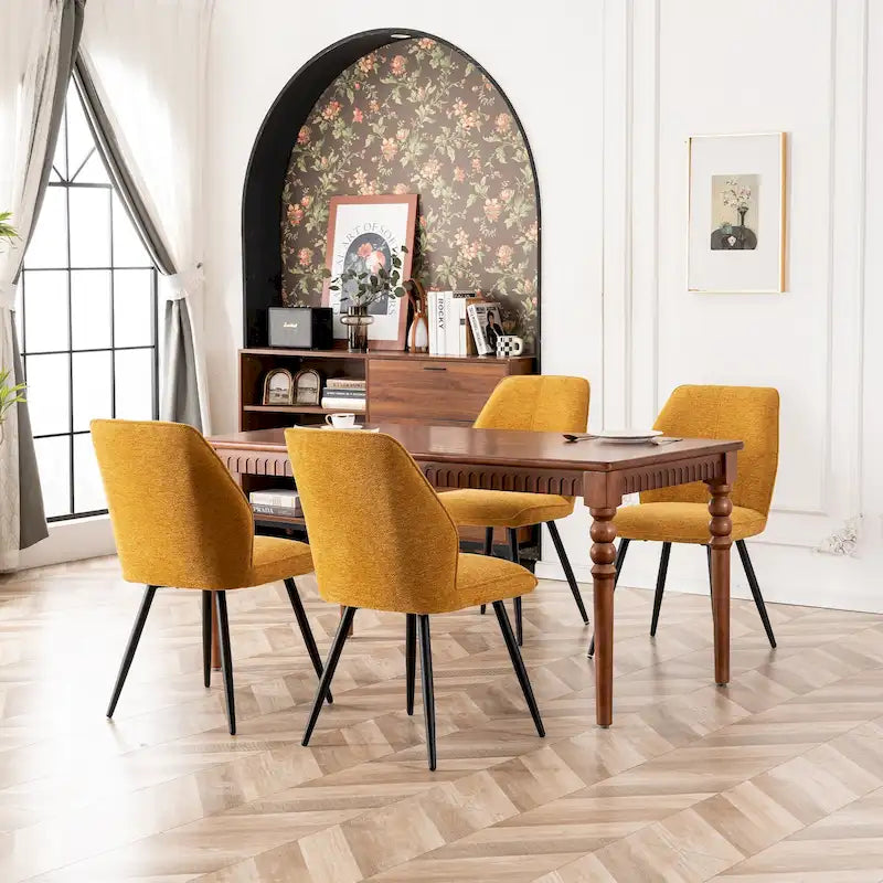 Chaise de salle à manger en tissu sans accoudoirs