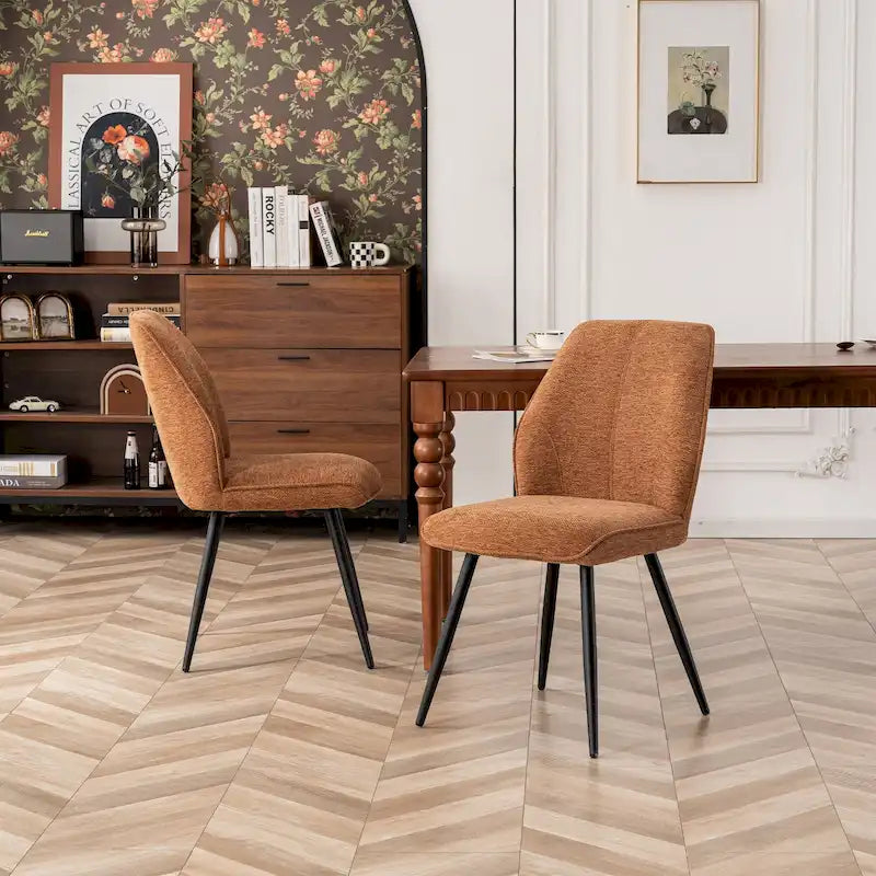 Chaise de salle à manger en tissu sans accoudoirs