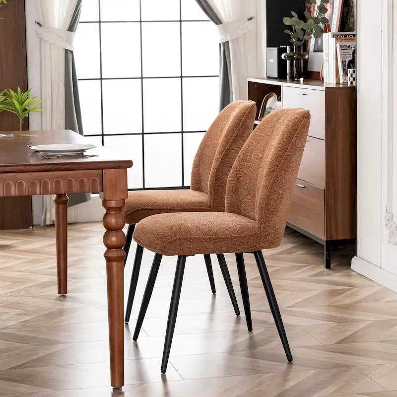 Chaise de salle à manger en tissu sans accoudoirs